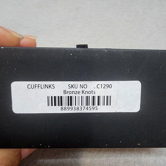 The Tie Bar Bronze Knot Cuff Links - New - Picture 4 of 4